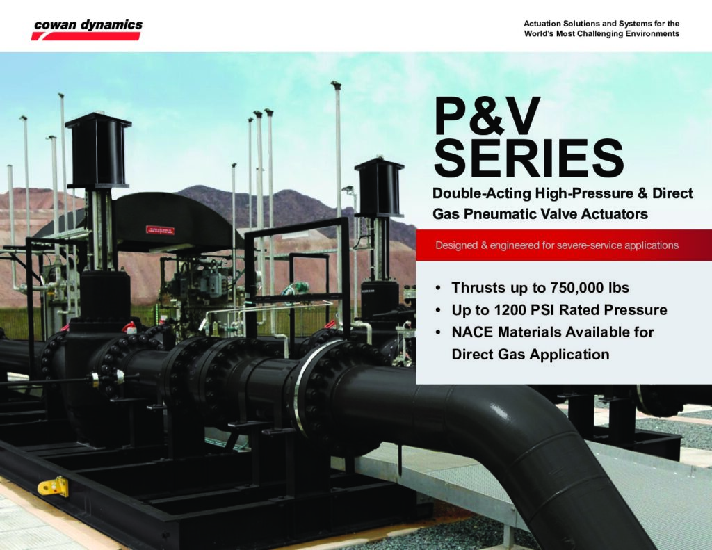 thumbnail of PandV Series | Double-Acting High-Pressure & Direct Gas Pneumatic Valve Actuators