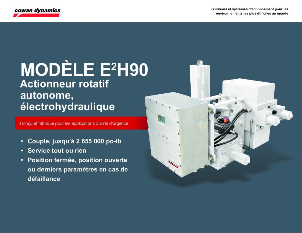 thumbnail of MODÈLE E2H90 – Actionneur rotatif autonome électrohydraulique