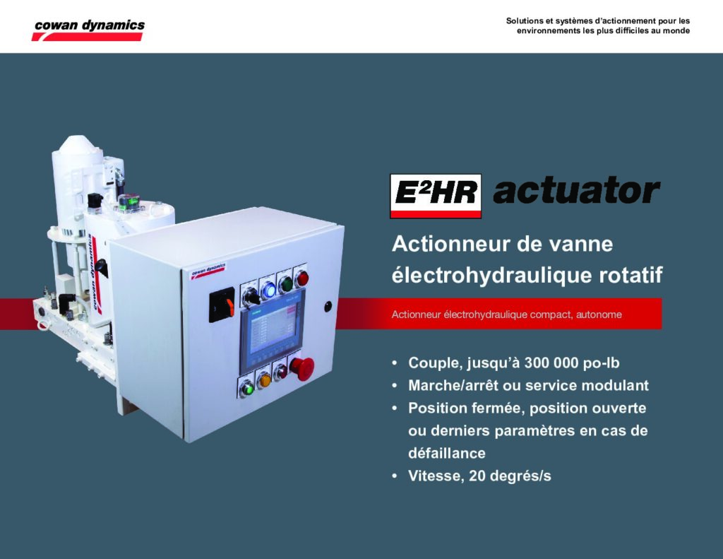 thumbnail of Modele E2HR – Actionneur de vanne électrohydraulique rotatif