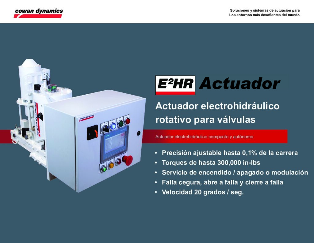 thumbnail of Serie E2HR | Actuador electrohidráulico rotativo para válvulas